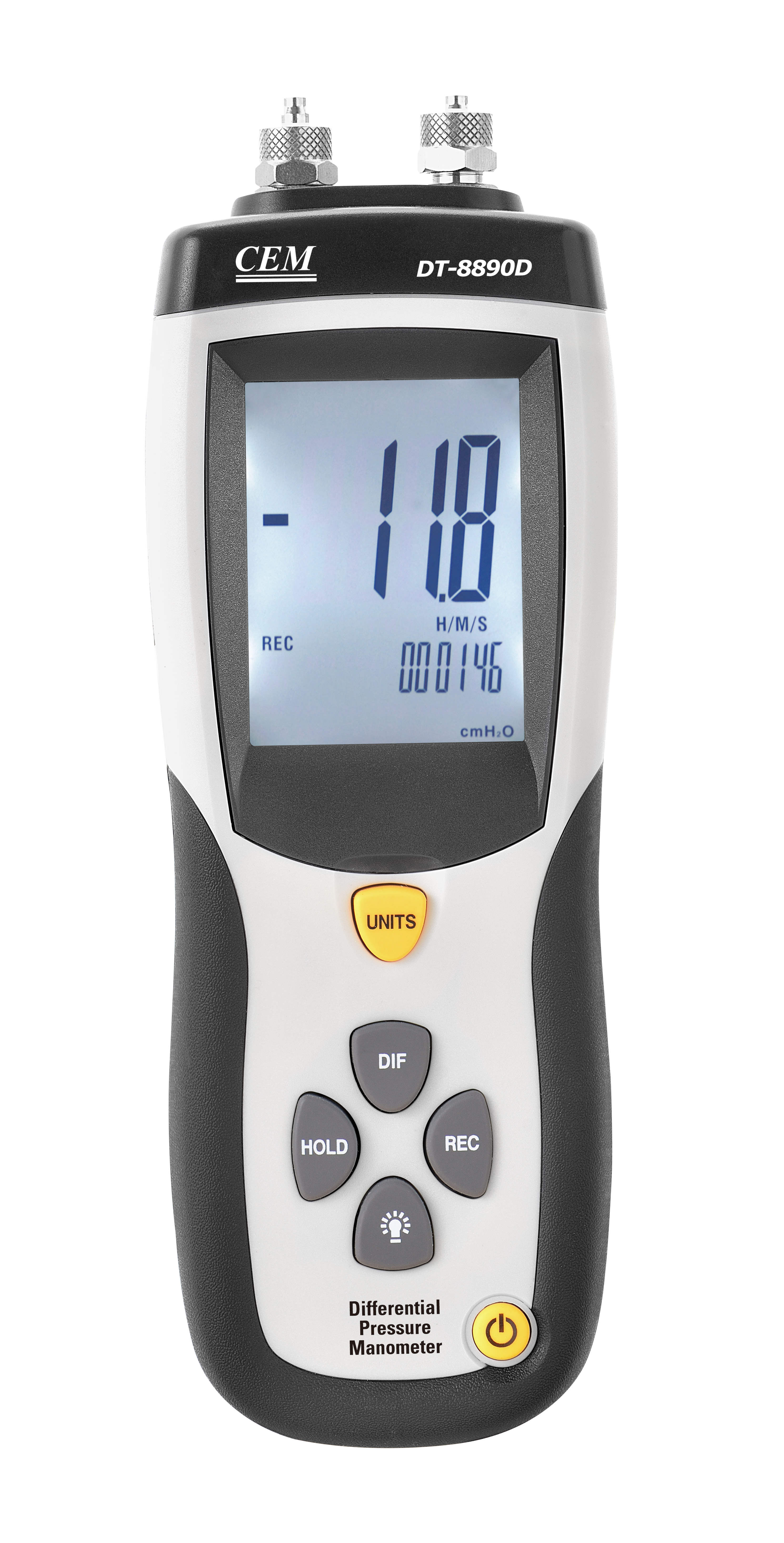 DT-8890D Differential Pressure Manometer | ±20 PSI Range | High Pressure HVAC & Industrial Applications