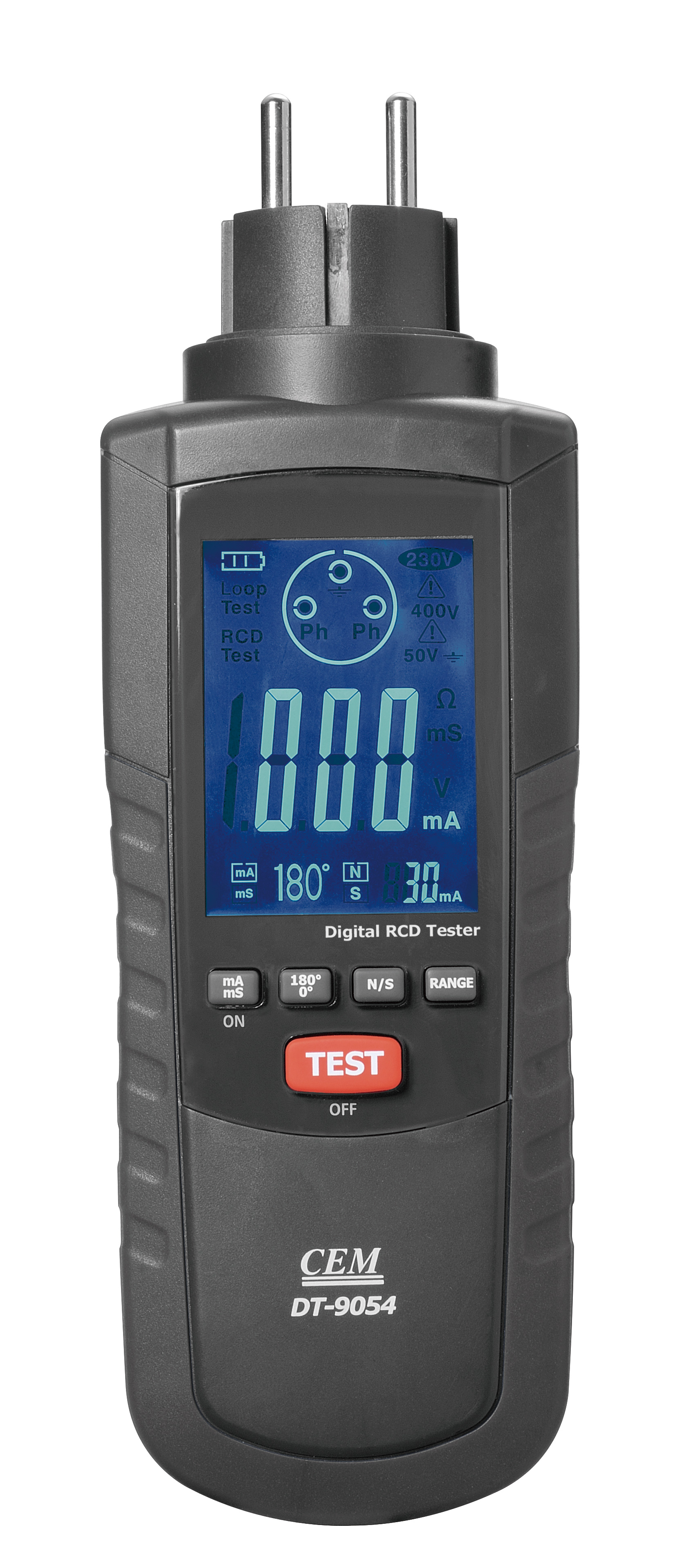 DT-9054 RCD/GFCI Tester | 650mA Trip Current | 450ms Delay Test | Zero Cross Circuitry