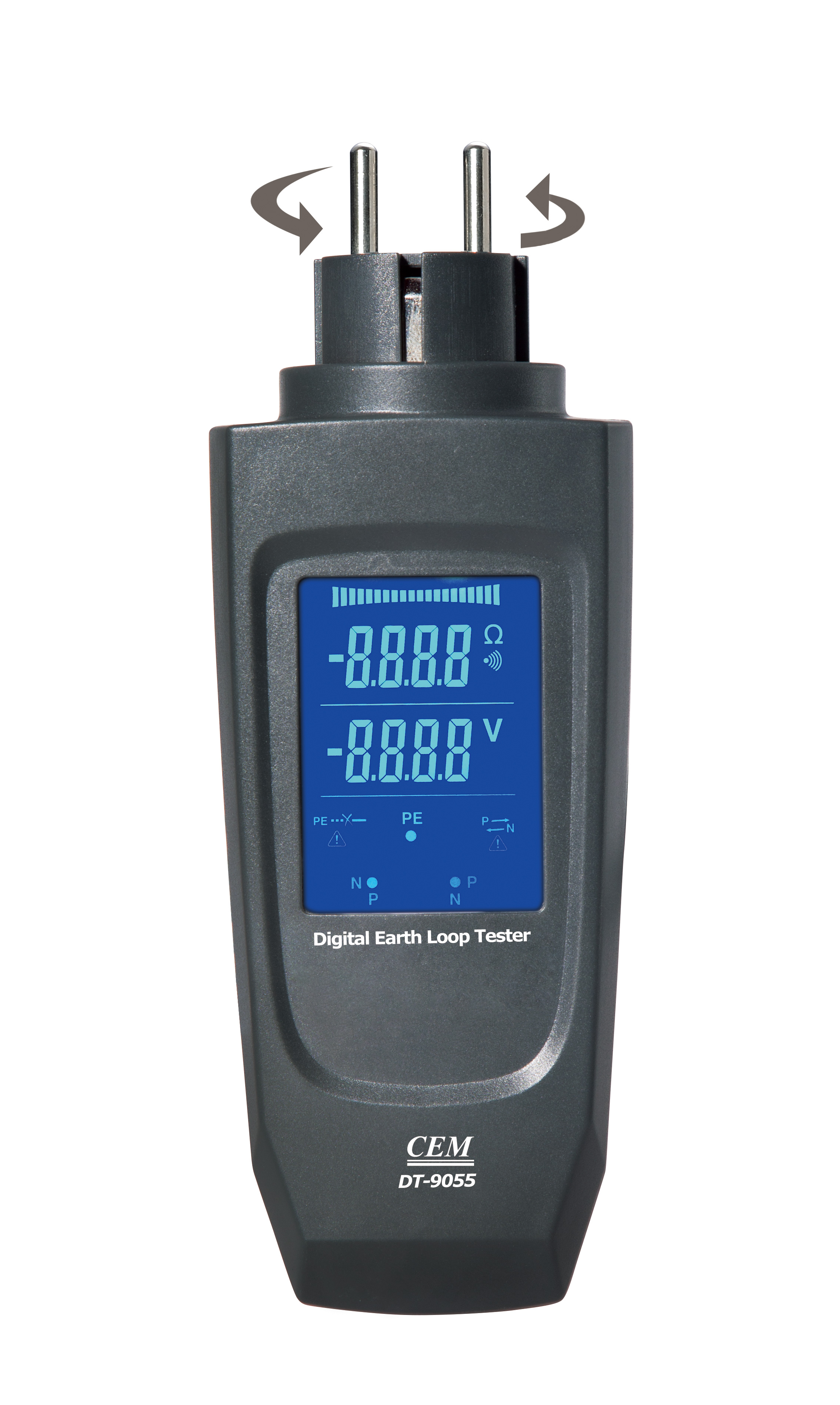 DT-9055 Earth Tester | Fault Loop Measurement | 1999Ω Range | Two-Color LCD Display