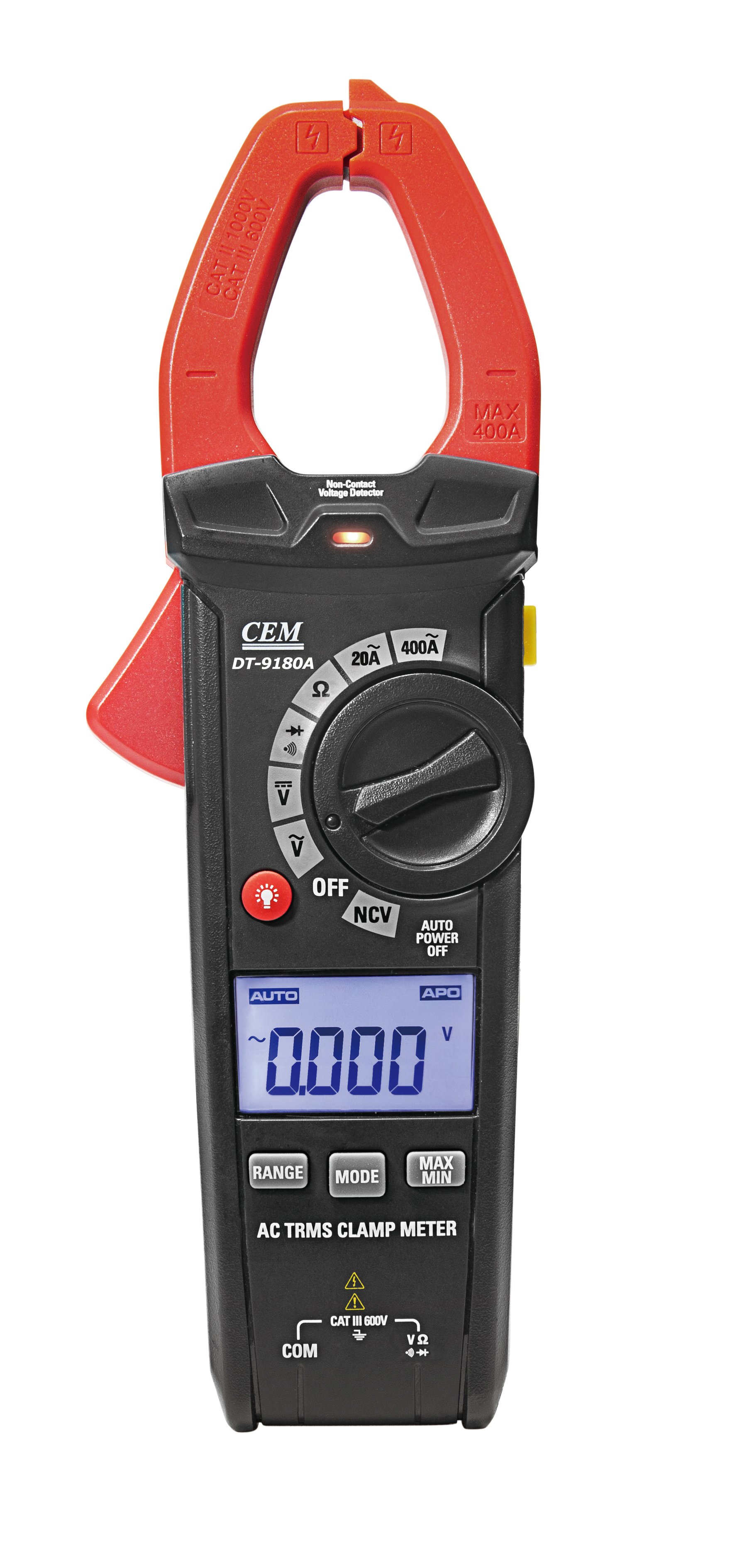 DT-9180A Compact 400A AC True RMS Clamp Meter | Basic Electrical Tester | 2000 Counts | LoZ & LPF