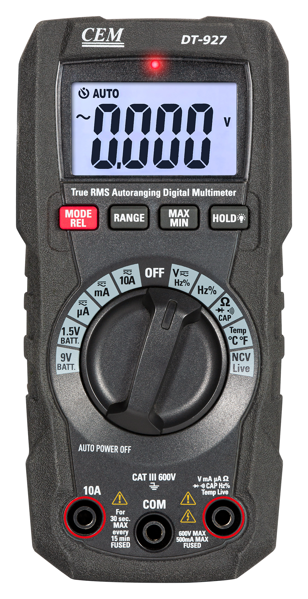 DT-927A Compact True RMS Multimeter with NCV | CAT III 600V | Battery Test | 927A