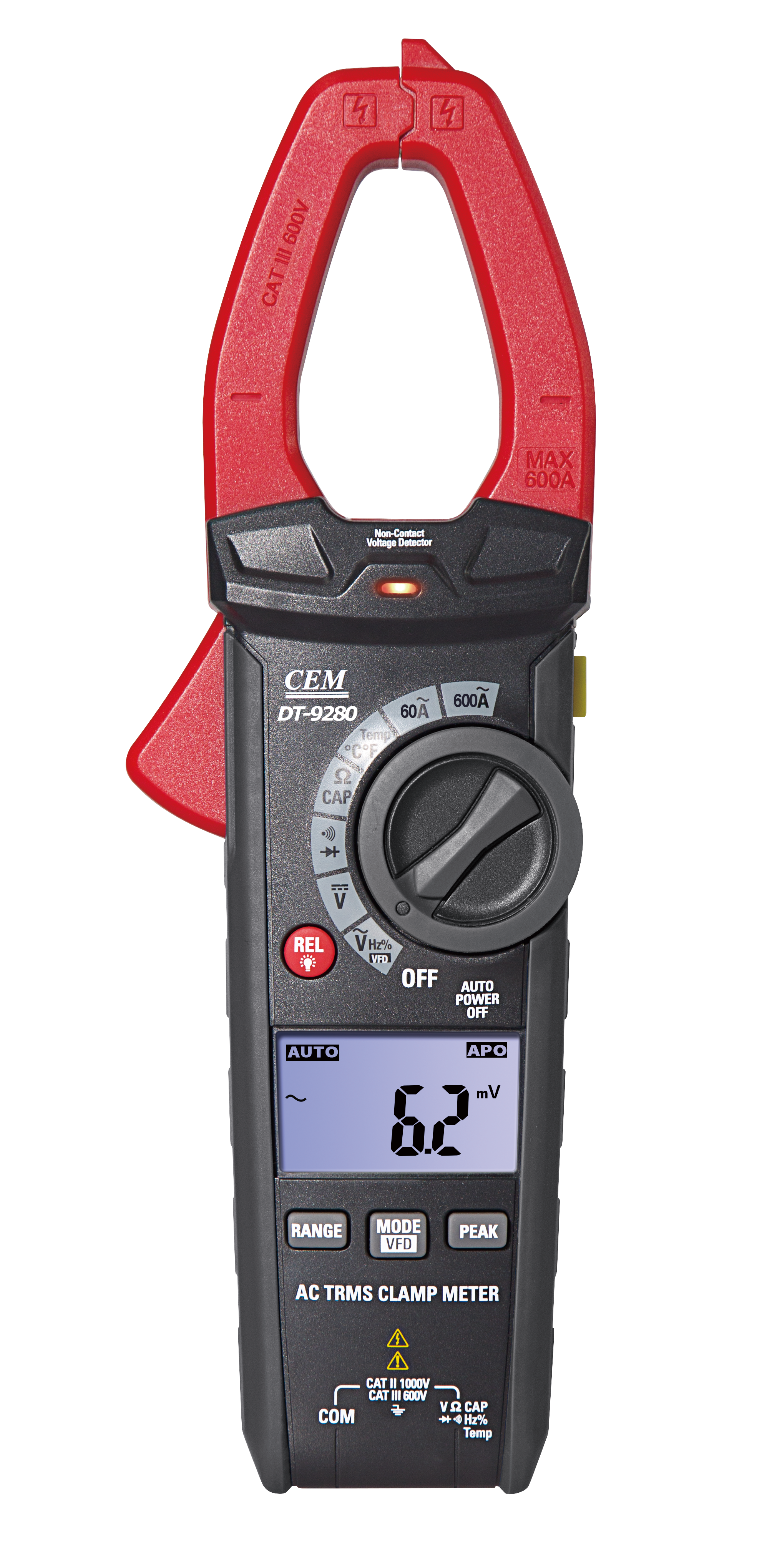 DT-9280 Professional 600A AC True RMS Clamp Meter | LoZ Mode | Inrush Current | 6000 Counts Display