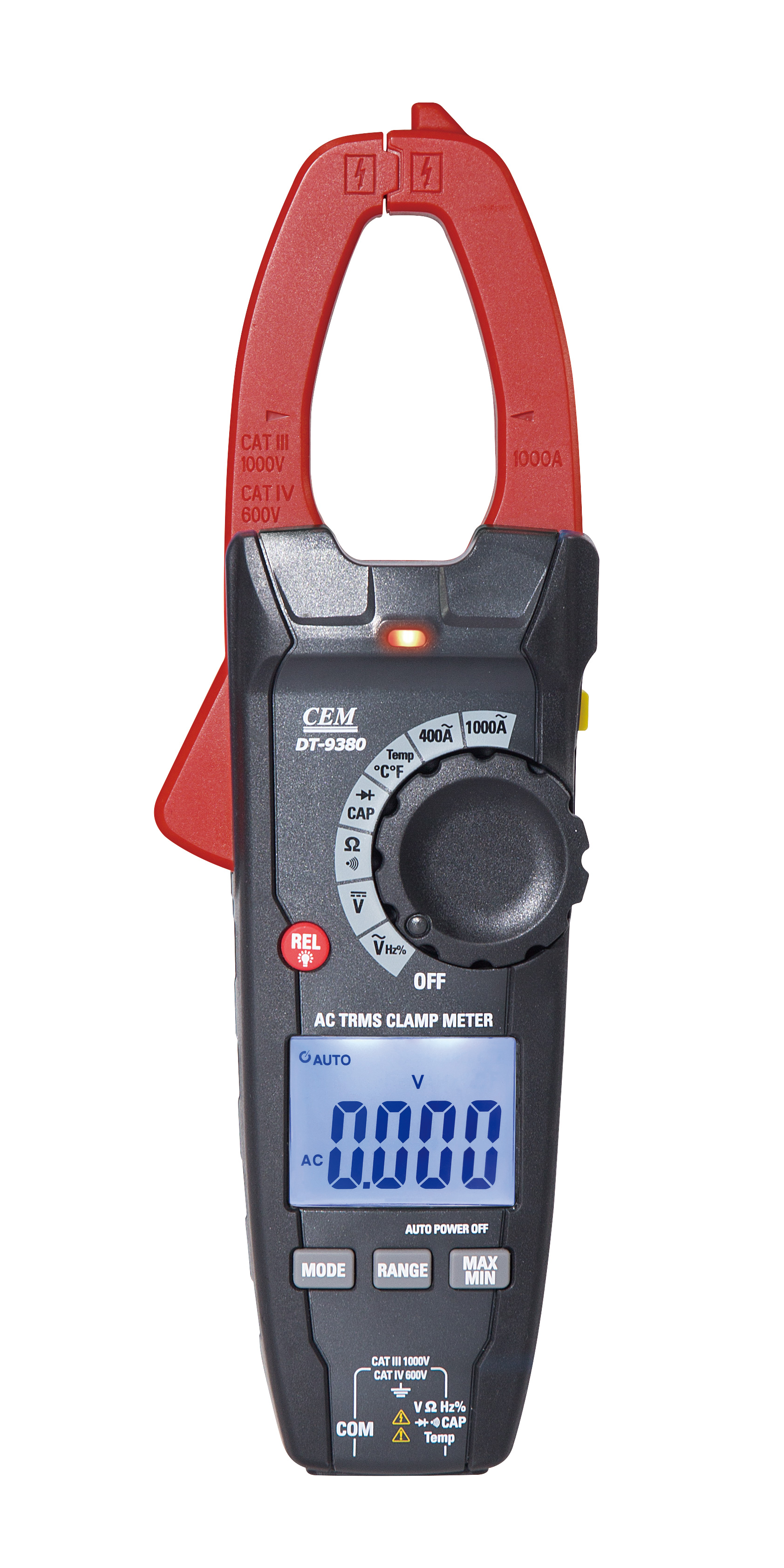 DT-9380 Professional AC Clamp Meter | 1000A True RMS | 4000 Counts | NCV & Temperature