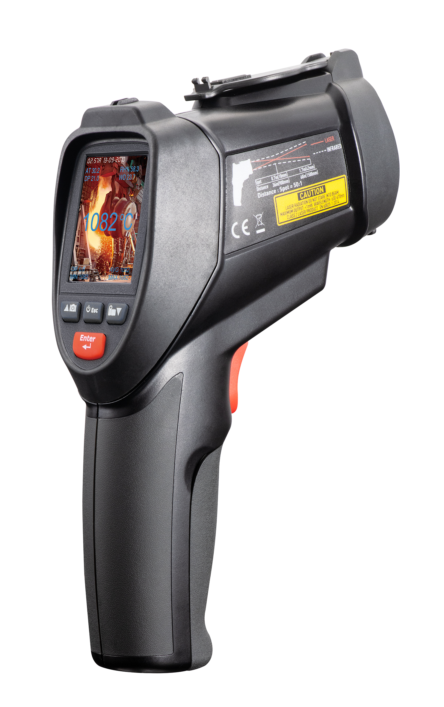 DT-9861S High-Temp IR Video Thermometer | -50 to 1600°C | Camera & Data Logging | 9861S
