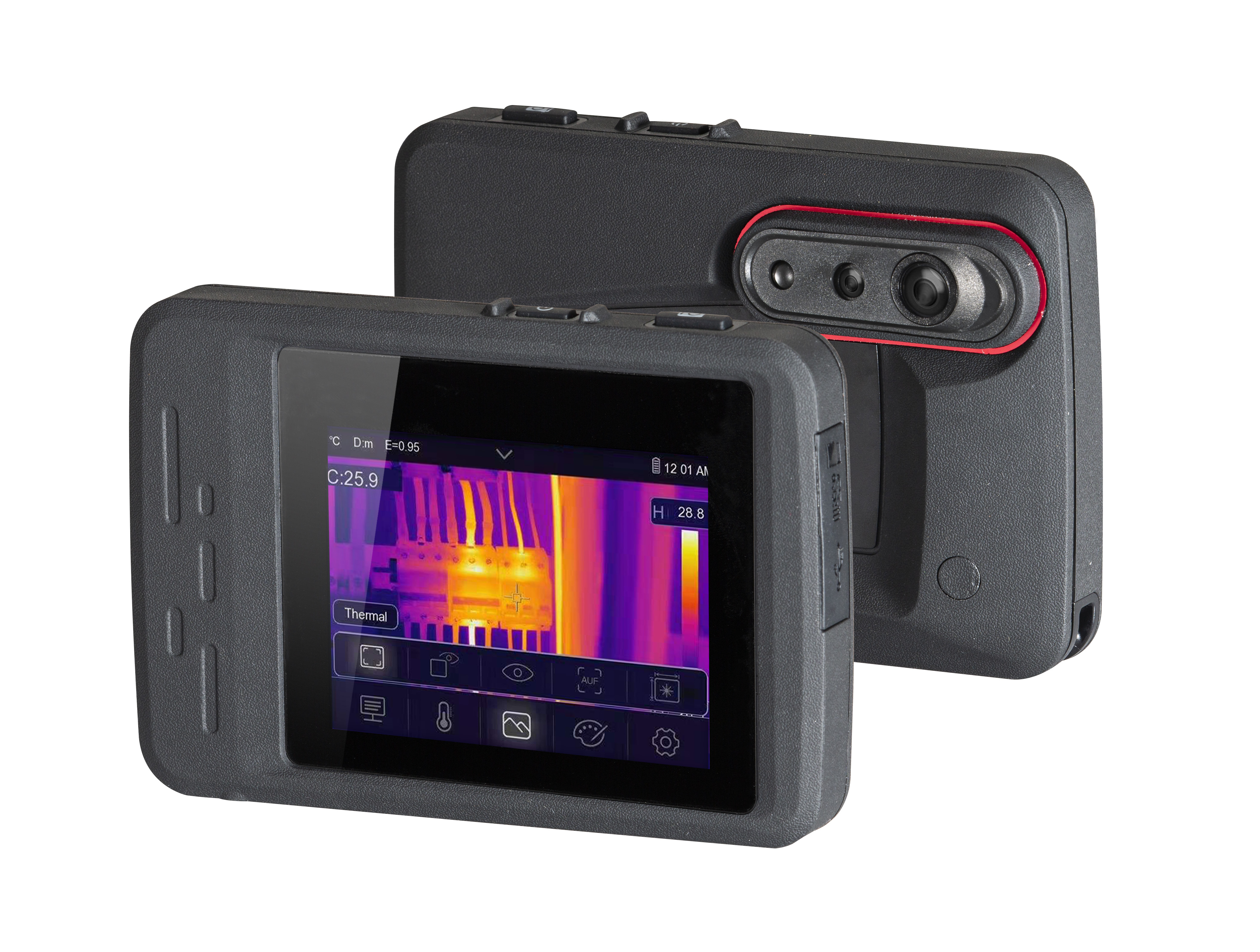 T-50F Smartphone Thermal Camera | 120x90 IR | 3.5" Touchscreen | QR Scan & WiFi | T50F