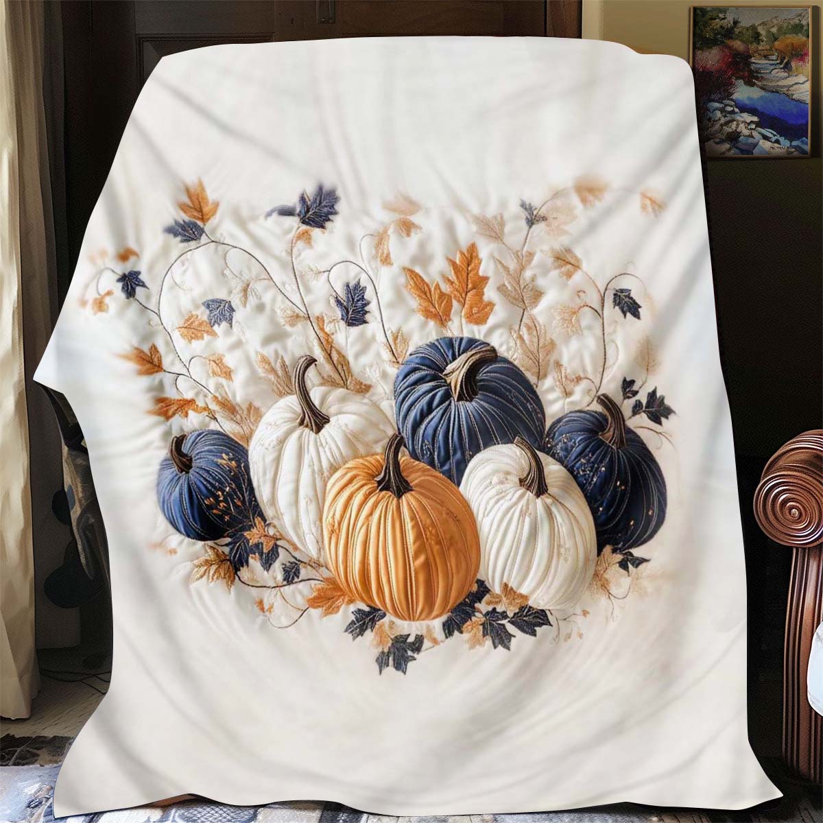 Golden Pumpkin Blanket - C029 - Premium Blanket