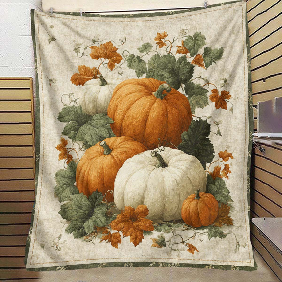 Field Pumpkin Blanket - J066 - Premium Blanket