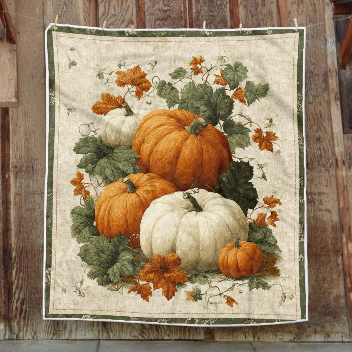 Field Pumpkin Blanket - J066 - Premium Blanket