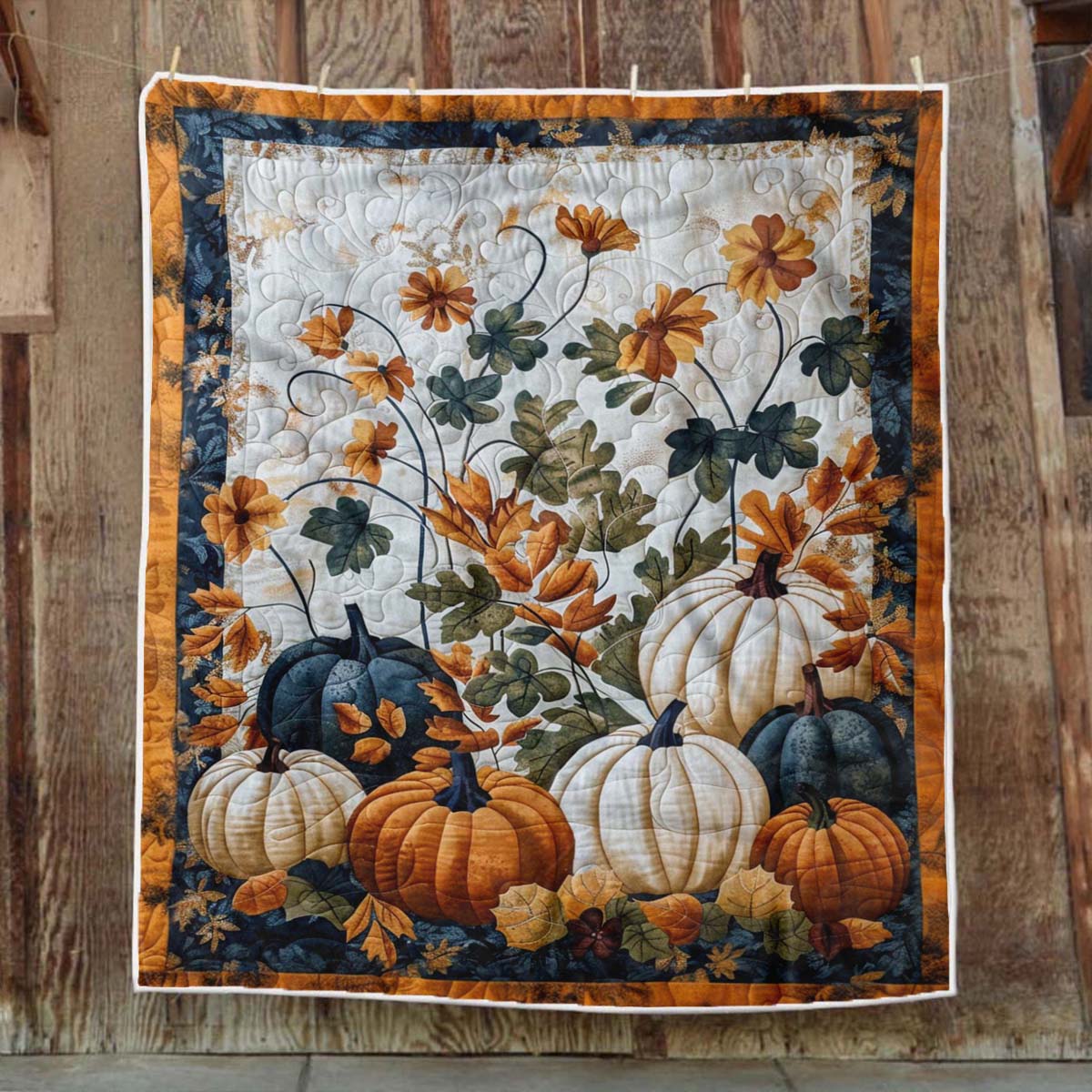 Garden Pumpkin Blanket - J067 - Premium Blanket