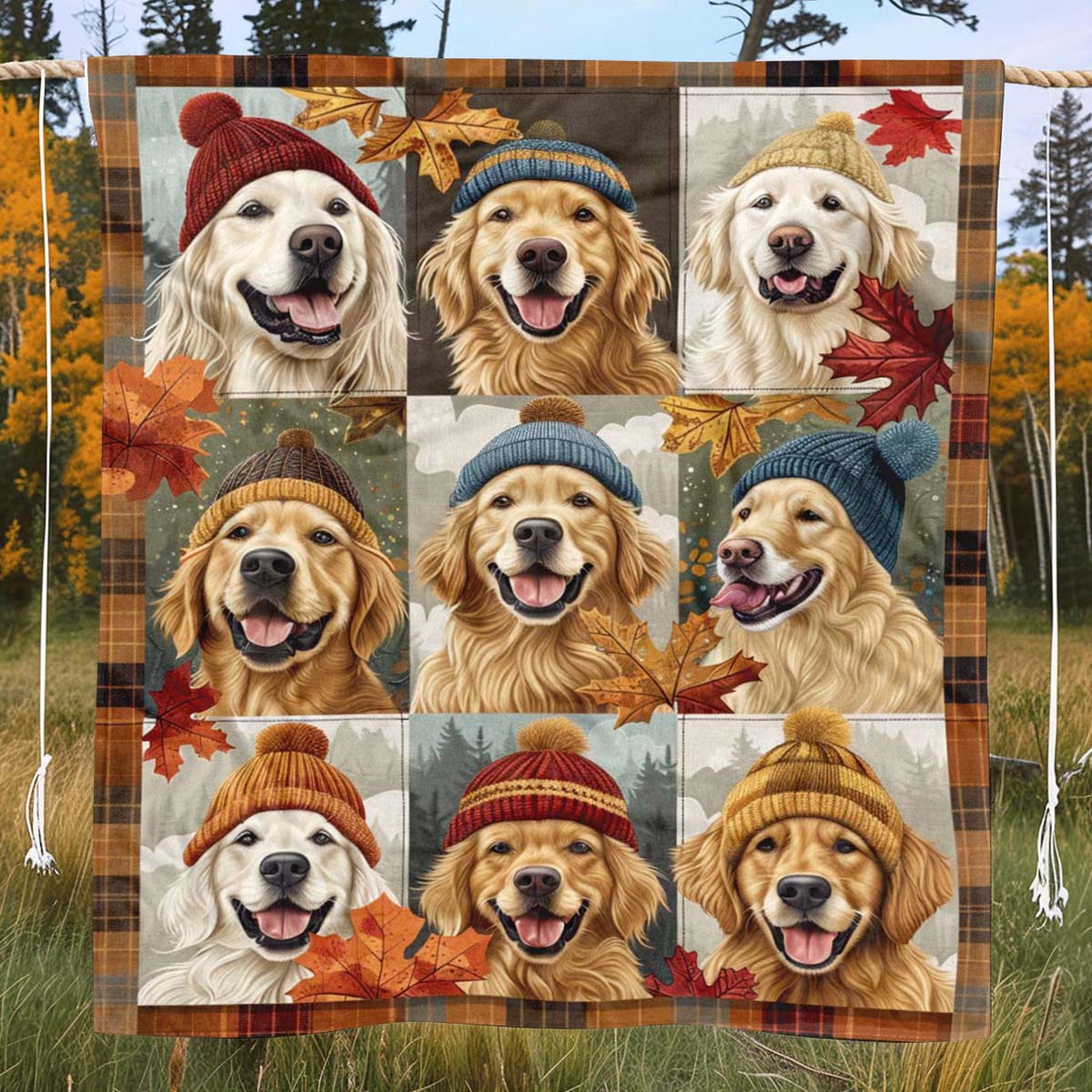 Autumn Golden Blanket - J073 - Premium Blanket