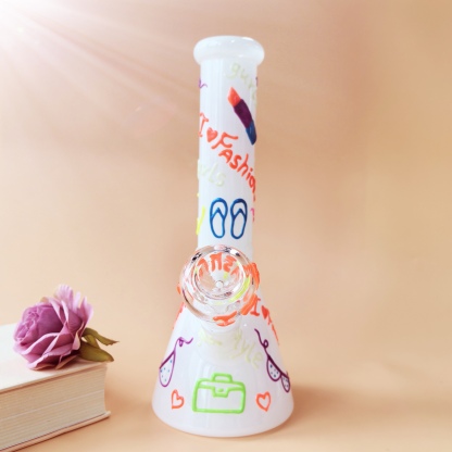 10" I Love Fashion Beaker Bong (glow in the dark)