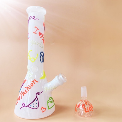 10" I Love Fashion Beaker Bong (glow in the dark)