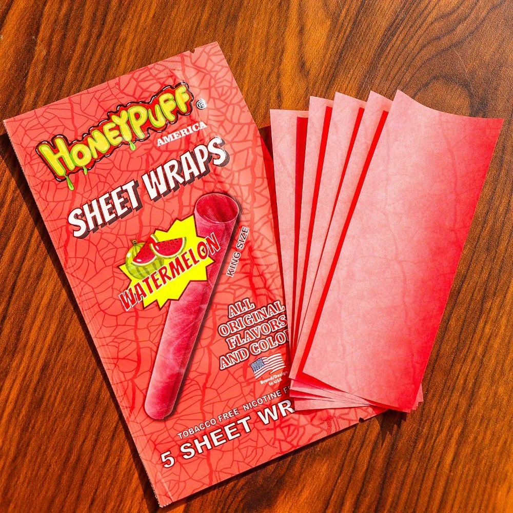 5-Pack Smoking Fragrance King Size Sheet Wraps - Each Pack Includes 5 Units Smoking Papers - Tobacco Free and Nicotine Free Smoking Accessories