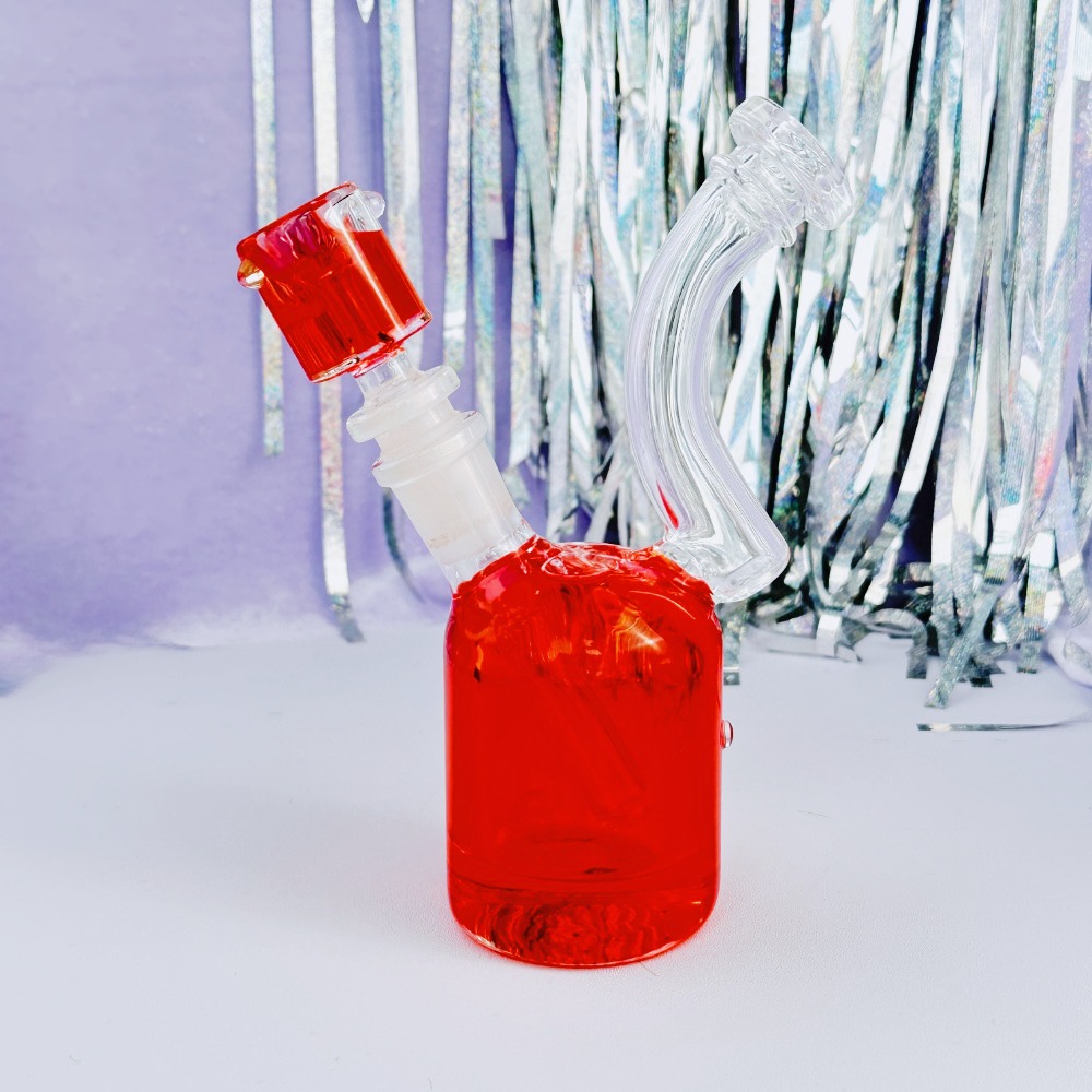 7" Glycerin Blizzard Bubbler (with glycerin bowl)