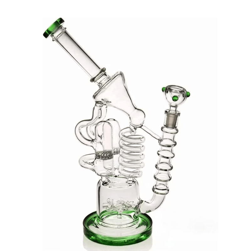 13" Stereo Microscope Spiral Coil Perc Recycler Oil Dab Rig