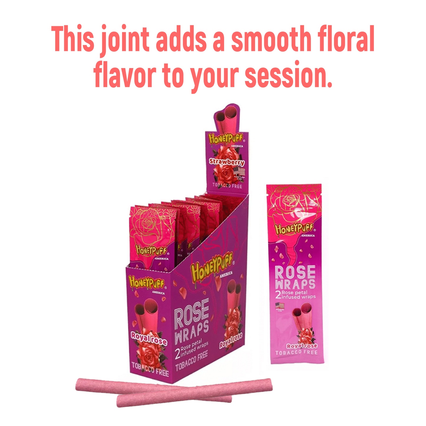 2-Pack Rose Wrap Pre-rolled Cones (4 Cones)