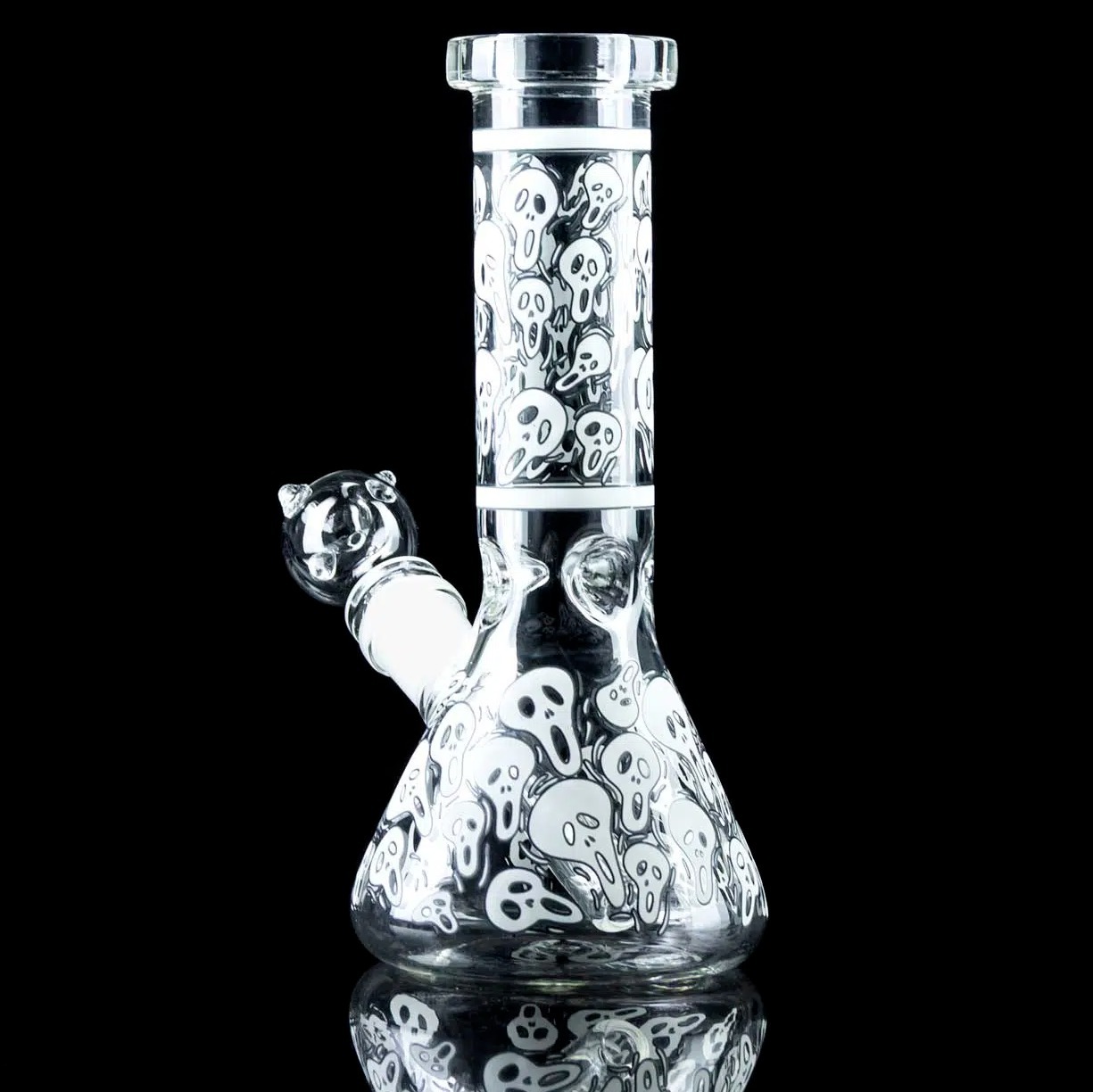 8" Ghost Beaker Bong (glow in the dark)