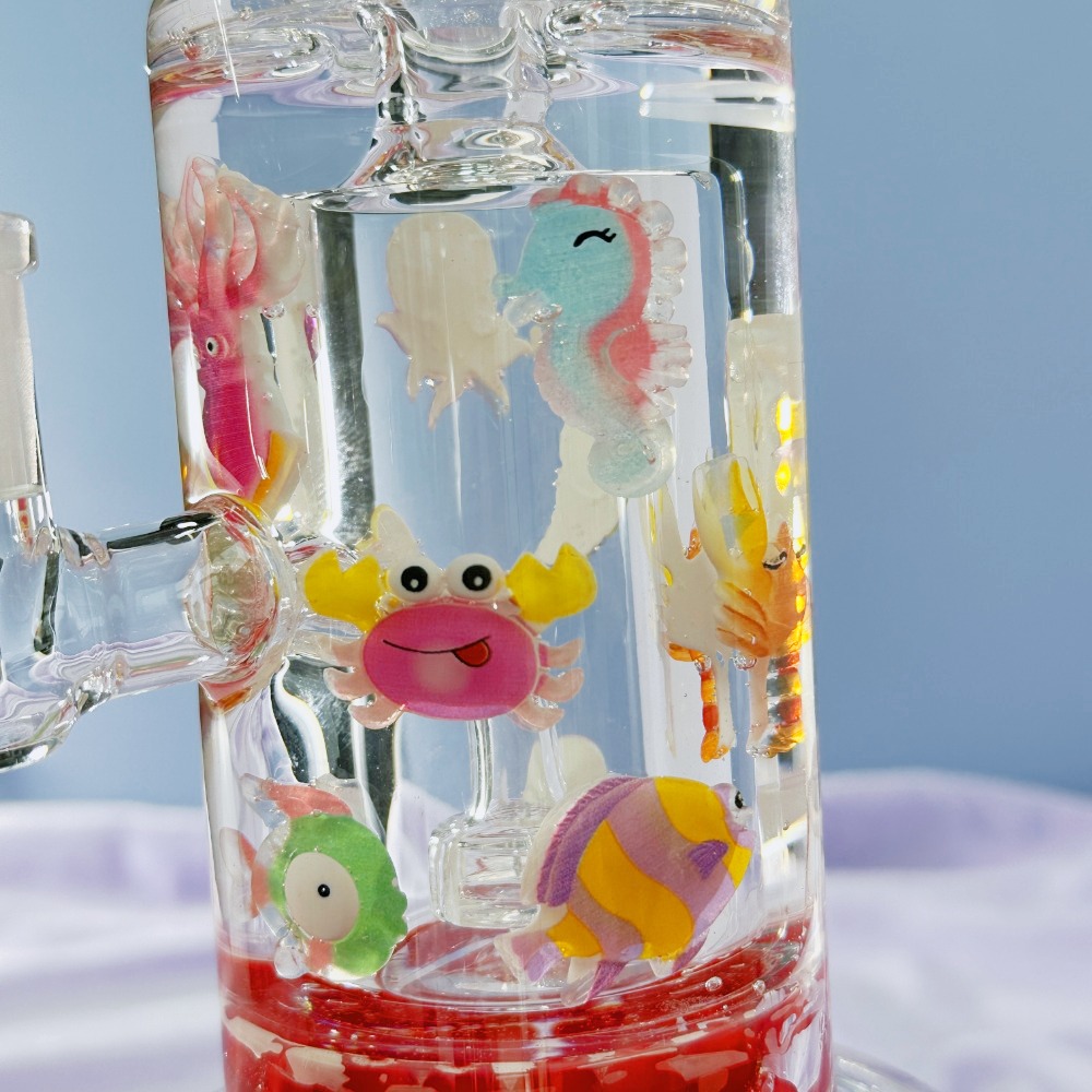 9" Goldfishes Perc Bong