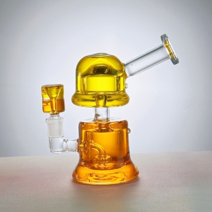 6.5" DuoTone Twilight Glow Glycerin Bong, Yellow/Orange