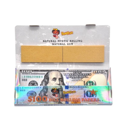 Honeypuff $100 Bill Rolling Papers with Tips (24-Pack)