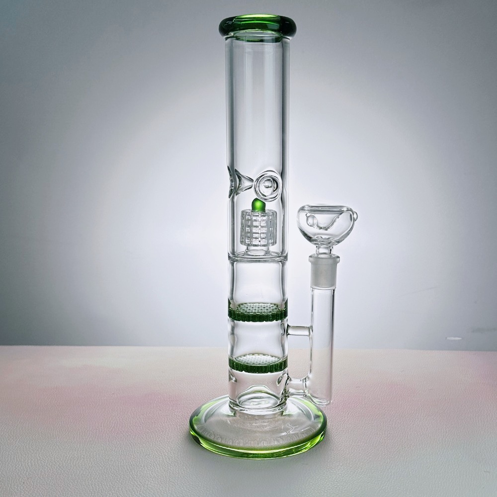 11" Honeycomb Perc Straight Tube Bong