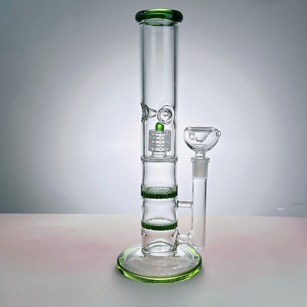 11" Honeycomb Perc Straight Tube Bong