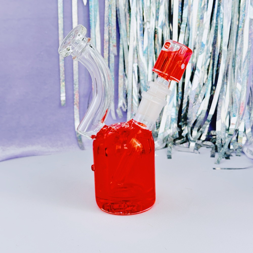 7" Glycerin Blizzard Bubbler (with glycerin bowl)