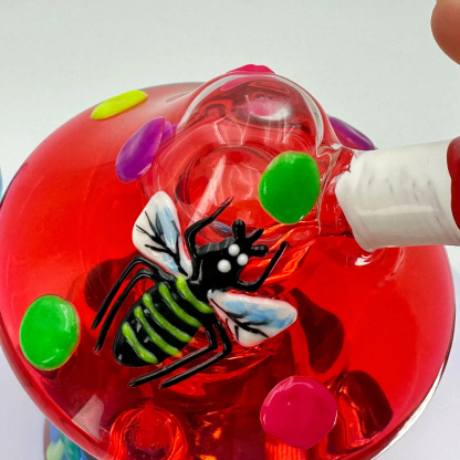 8" Glycerin Mushroom Bong (glow in the dark)