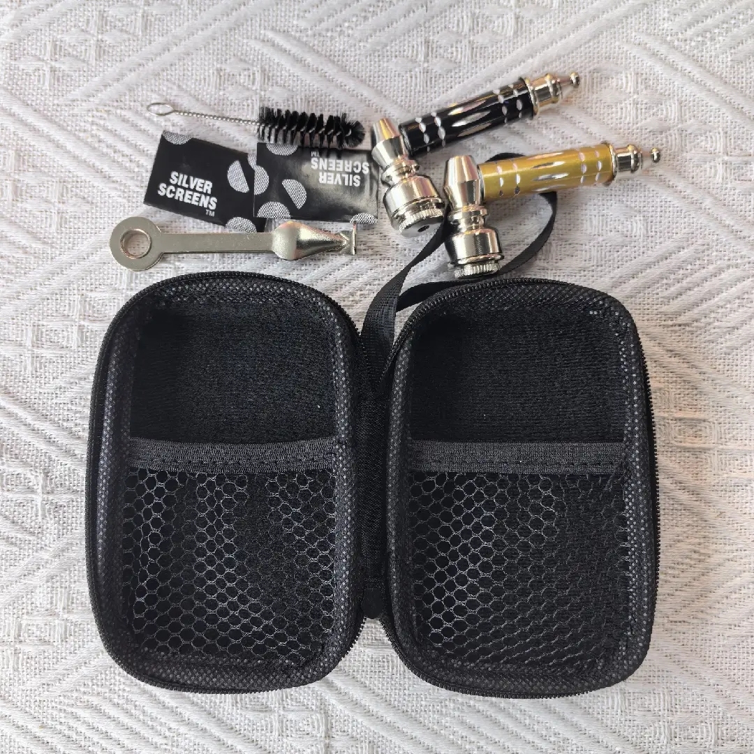 2-Pack Stainless Sherlock Metal Pipes with Accessories