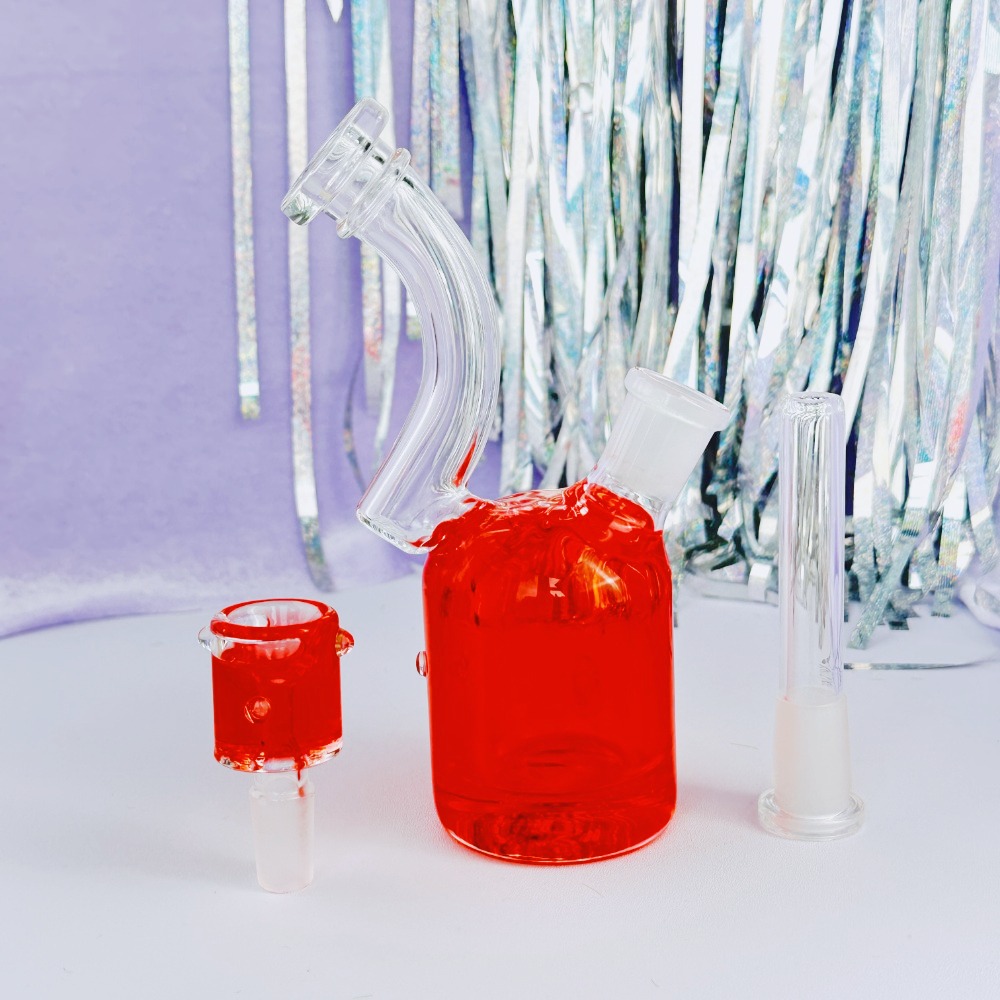 7" Glycerin Blizzard Bubbler (with glycerin bowl)