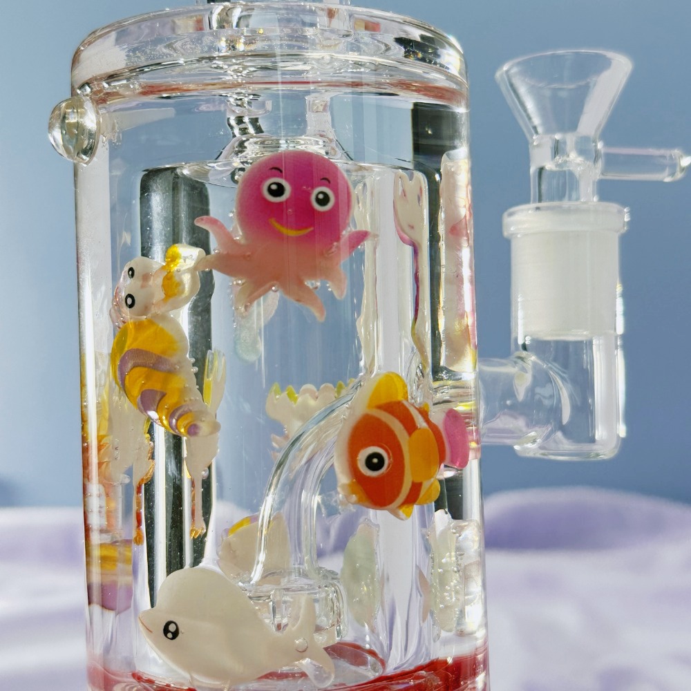 9" Goldfishes Perc Bong