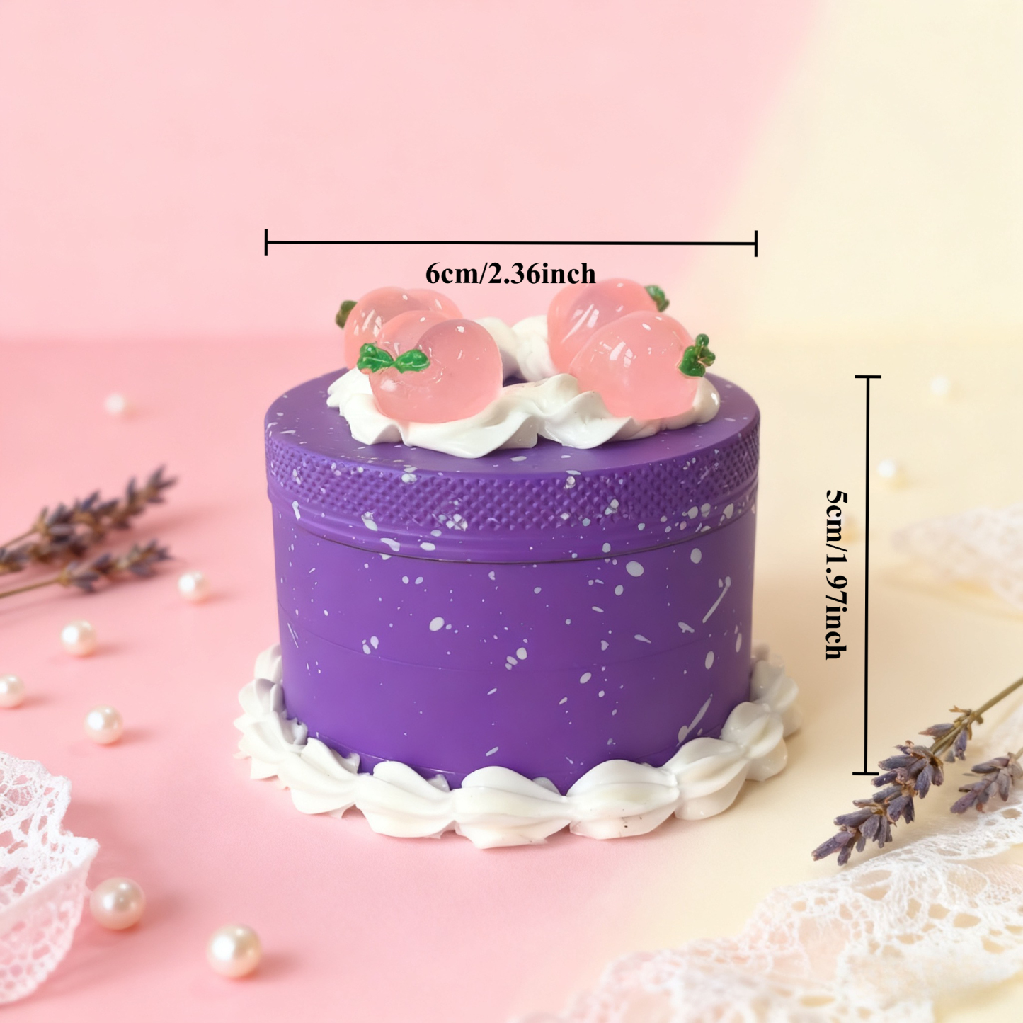 60mm 4-Layers Georgia Peach Grinder