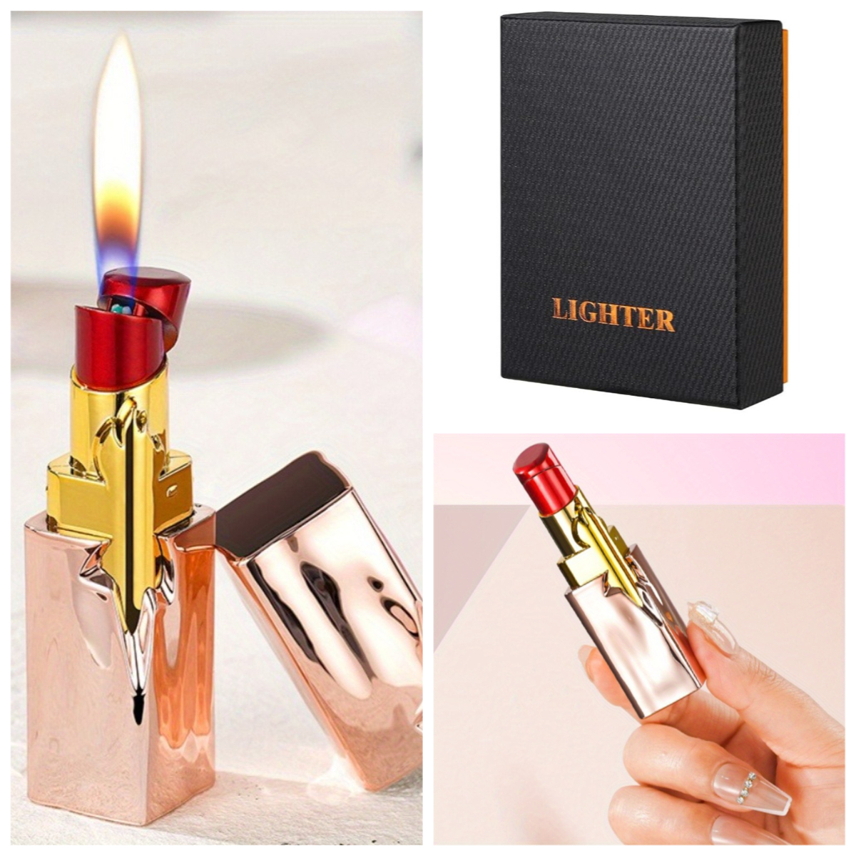 Elegant Lipstick Lighter (Butane Gas Not Included)