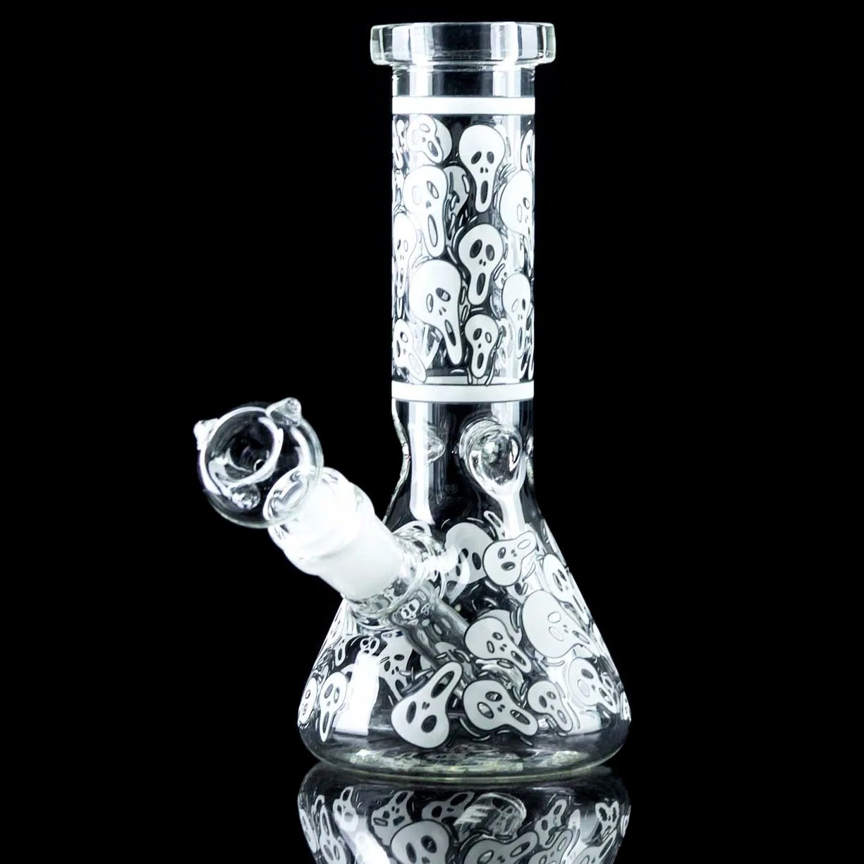 8" Ghost Beaker Bong (glow in the dark)