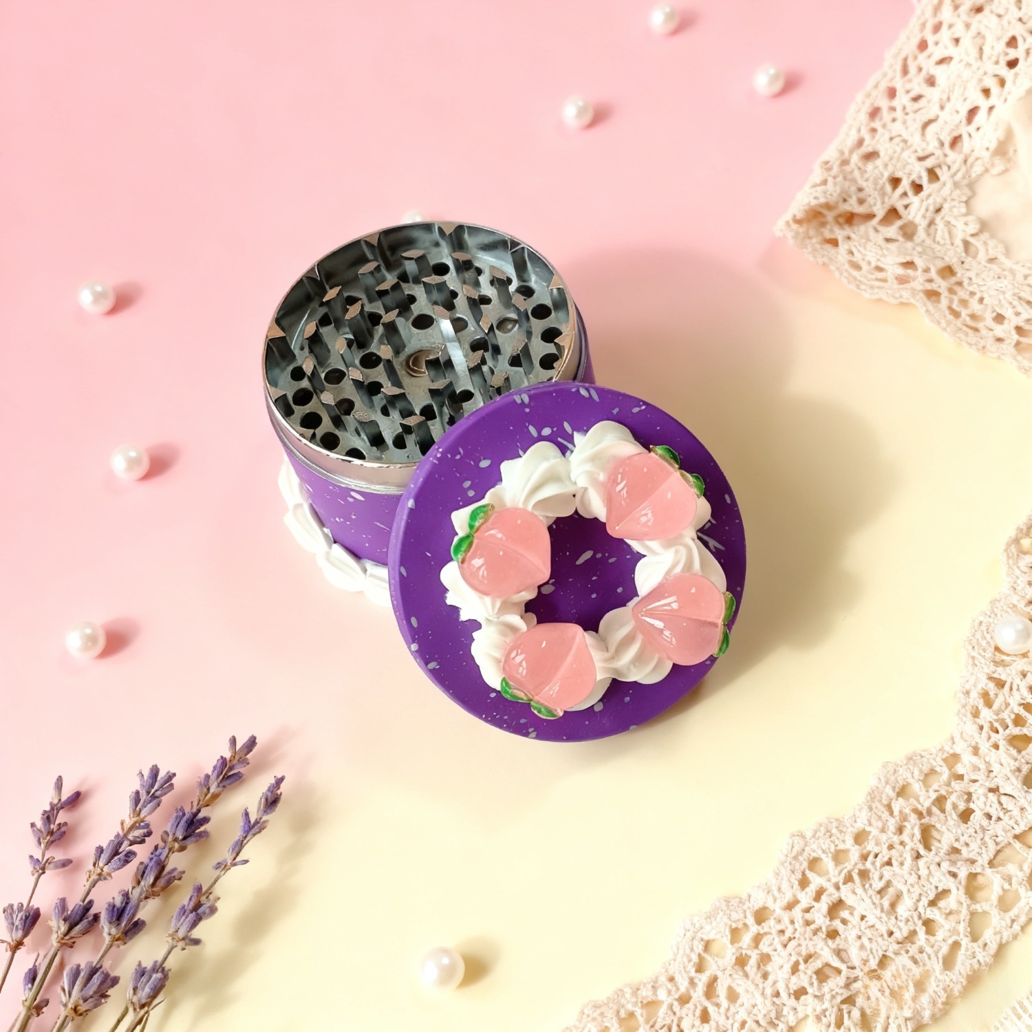 60mm 4-Layers Georgia Peach Grinder