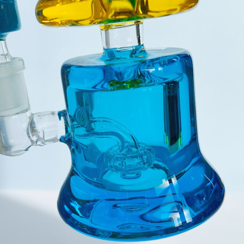 6.5" DuoTone Twilight Glow Glycerin Bong, Green/Blue