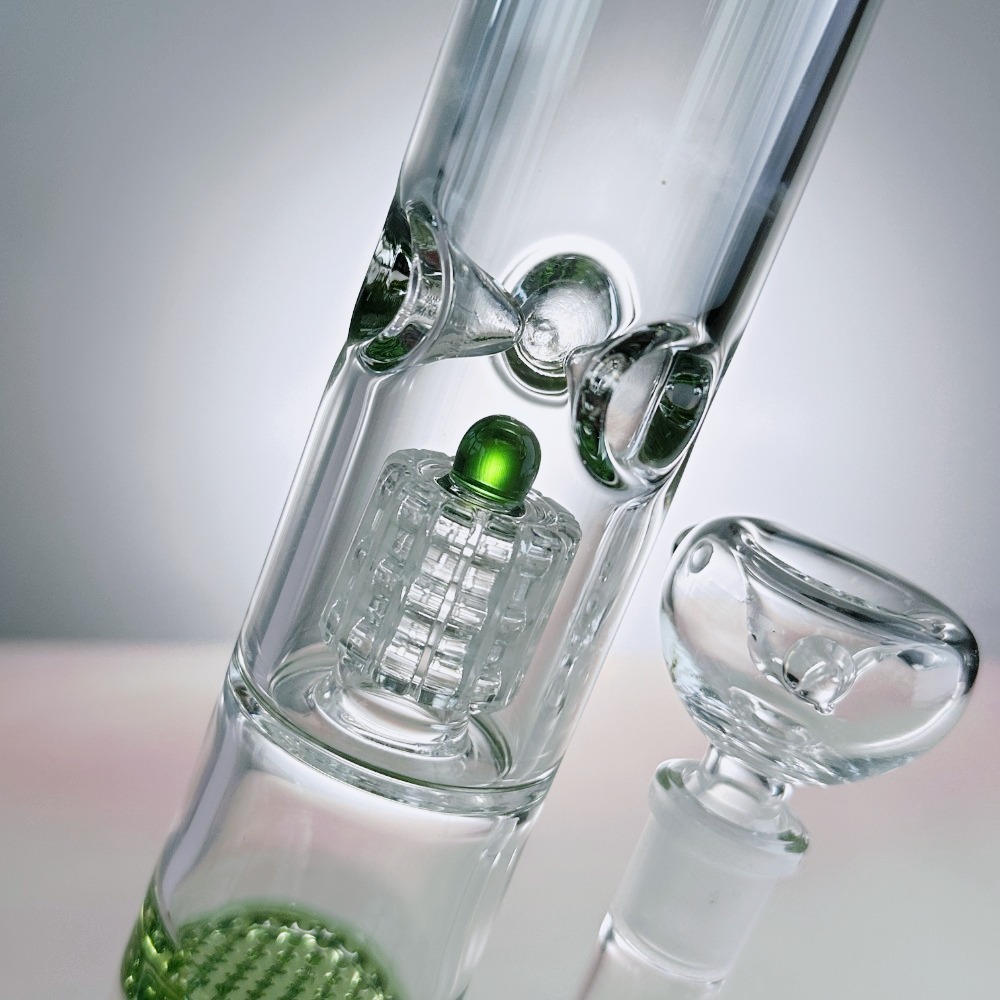 11" Honeycomb Perc Straight Tube Bong
