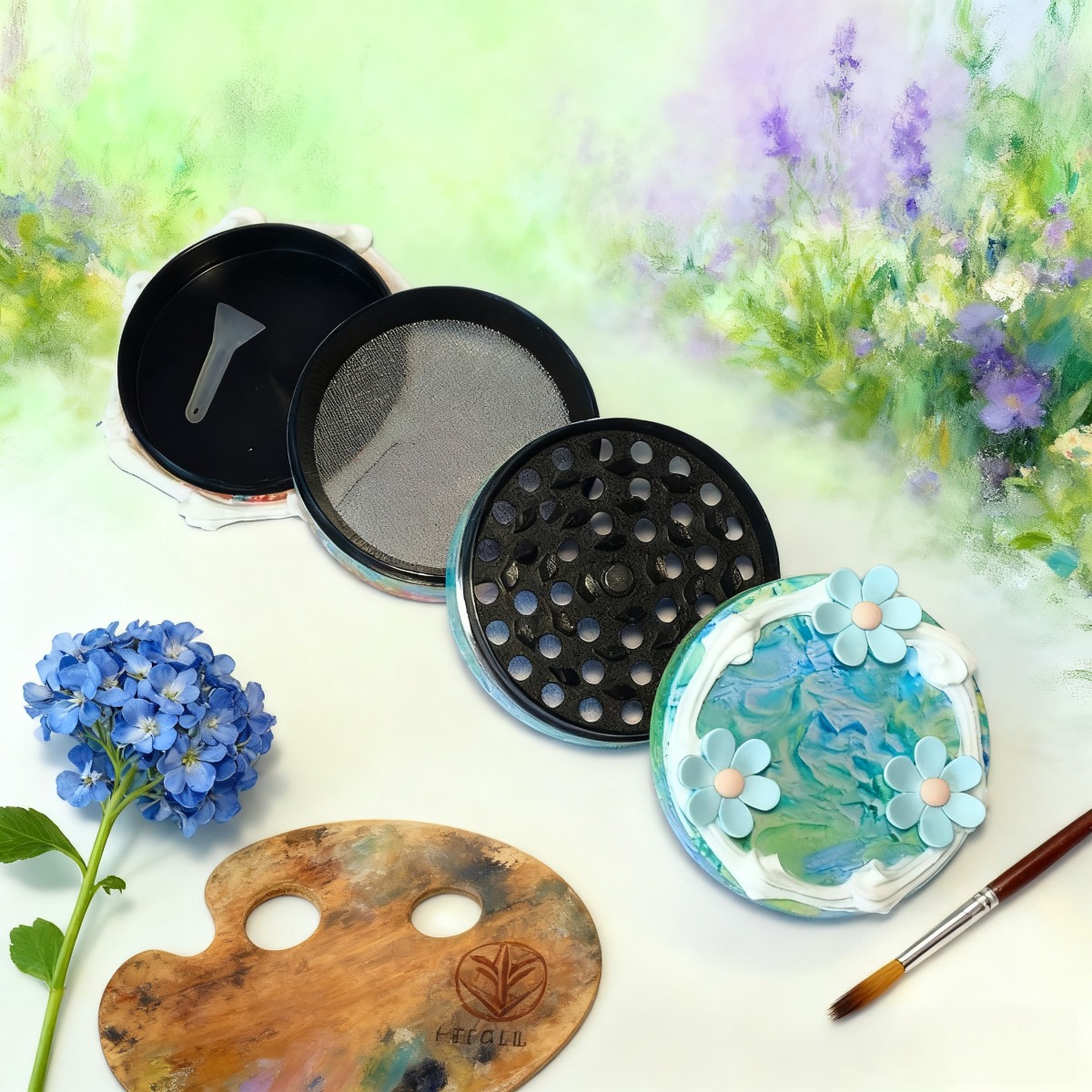 60mm 4-Layers Monet Garden Grinder