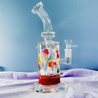 9" Goldfishes Perc Bong