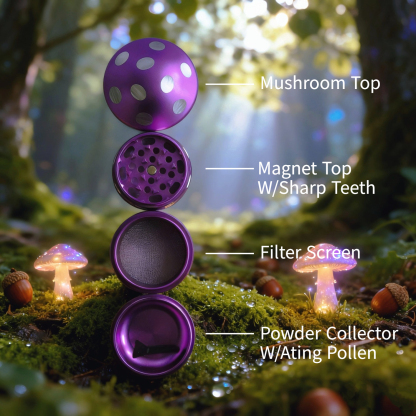 63mm 4 Piece Mushroom Grinder