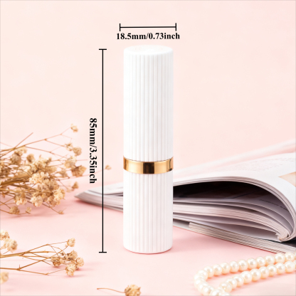 Elegant White Lipstick Windproof Butane Lighter (Butane Gas Not Included)