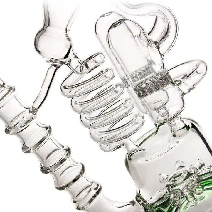 13" Stereo Microscope Spiral Coil Perc Recycler Oil Dab Rig