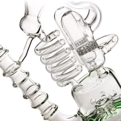 13" Stereo Microscope Spiral Coil Perc Recycler Oil Dab Rig