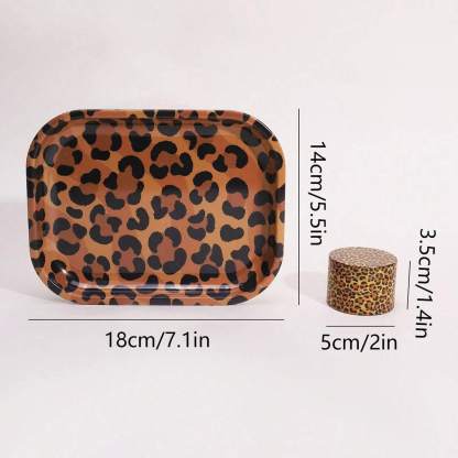 2-Pieces Leopard Pattern Smoking Kits