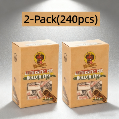 2-Pack 7mm Pre-rolled Cigarette Paper Filter Tips(240pcs Total)