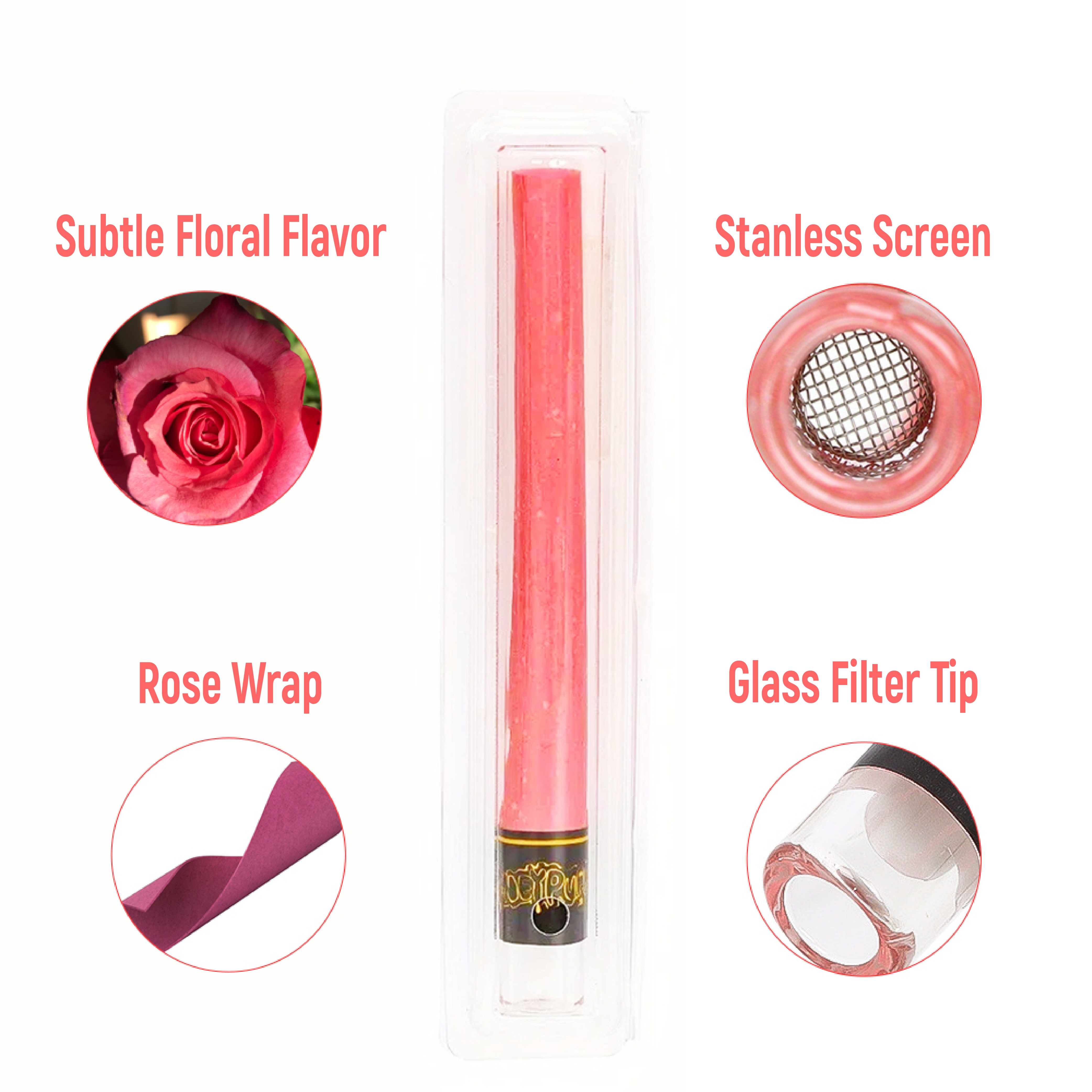2-Pack Rose Wrap Pre-rolled Tubes (2 Tubes)