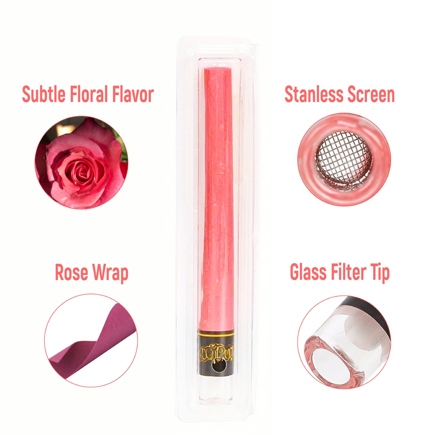2-Pack Rose Wrap Pre-rolled Tubes (2 Tubes)