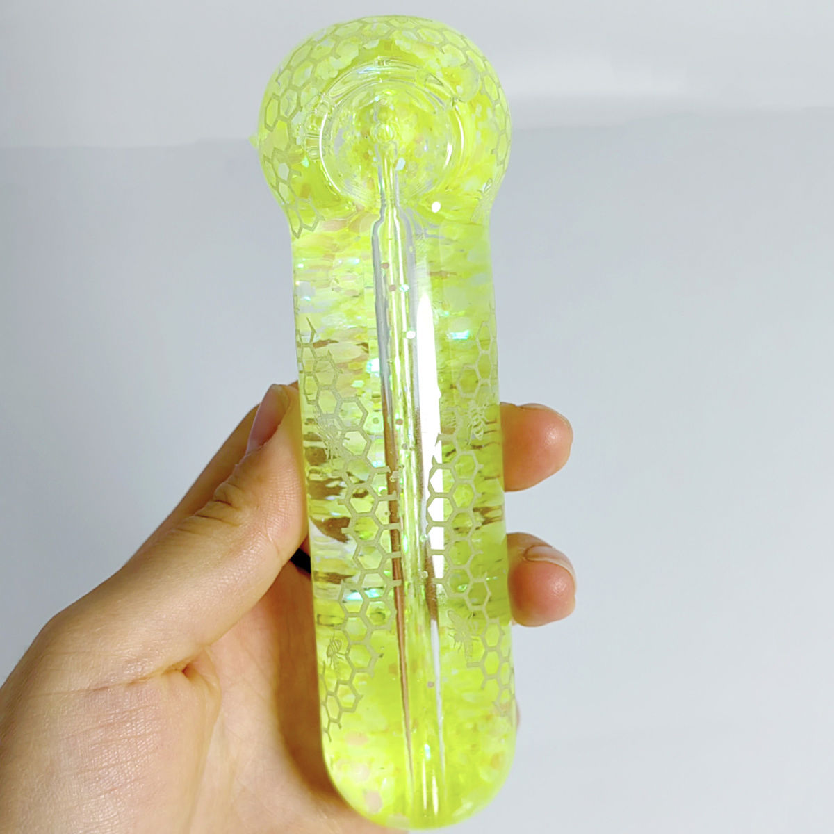 5" Glycerin Hand Pipe (glow in the dark)-TheLosPollos
