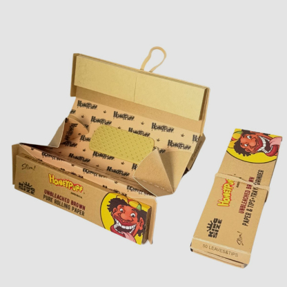 5-Pack 4-in-1 Unbleached Brown King Size Cigarette Paper Kits