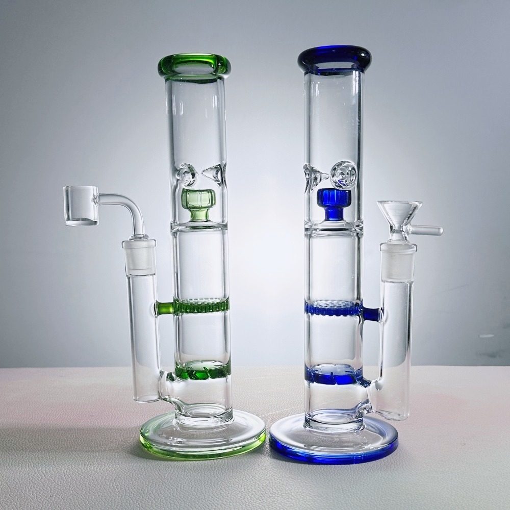 10" Double Honeycomb Perc Rig-SweetieBanana
